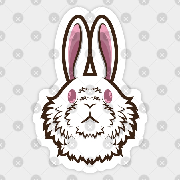 White Rabbit Sticker by JenniferSmith